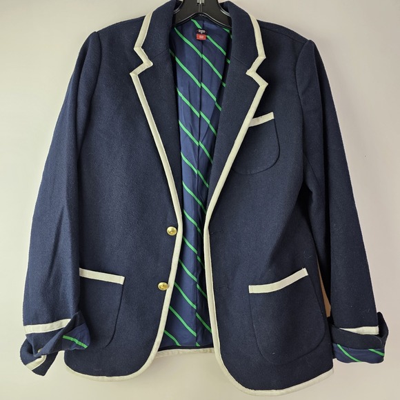 Rowing Blazers Blue White Jacket Wool Blend Blazer Sport Coat Rugby Preppy XL 14 - Picture 1 of 8